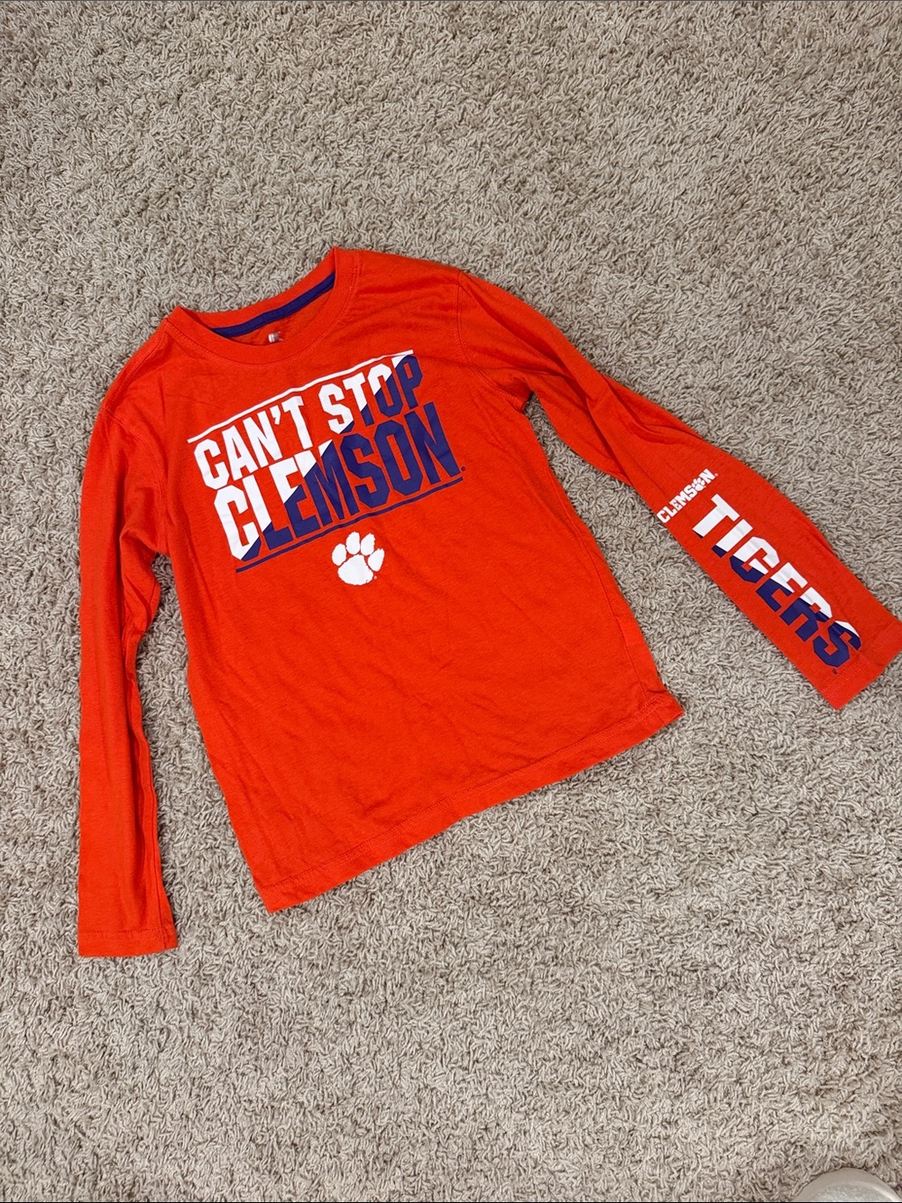 Clemson Kids' Long Sleeve 'Can't Stop Clemson' (8-10)